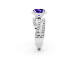 White gold Round Cut Cut Halo Split Shank Prong Setting Ring_2