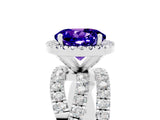 White gold Round Cut Cut Halo Split Shank Prong Setting Ring_5