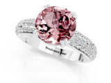 White gold Round Cut Cut Pave Diamond Engagement Ring with Channel Set Band and Four-Prong Setting_1