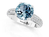 White gold Round Cut Cut Pave Diamond Engagement Ring with Channel Set Band and Four-Prong Setting_1