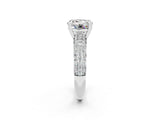 White gold Round Cut Cut Pave Diamond Engagement Ring with Channel Set Band and Four-Prong Setting_2