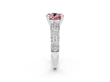 White gold Round Cut Cut Pave Diamond Engagement Ring with Channel Set Band and Four-Prong Setting_2