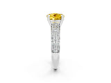 White gold Round Cut Cut Pave Diamond Engagement Ring with Channel Set Band and Four-Prong Setting_2