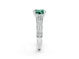 White gold Round Cut Cut Pave Diamond Engagement Ring with Channel Set Band and Four-Prong Setting_2
