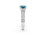 White gold Round Cut Cut Pave Diamond Engagement Ring with Channel Set Band and Four-Prong Setting_2
