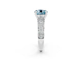 White gold Round Cut Cut Pave Diamond Engagement Ring with Channel Set Band and Four-Prong Setting_2