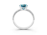 White gold Round Cut Cut Pave Diamond Engagement Ring with Channel Set Band and Four-Prong Setting_3