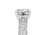 White gold Round Cut Cut Pave Diamond Engagement Ring with Channel Set Band and Four-Prong Setting_5