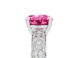 White gold Round Cut Cut Pave Diamond Engagement Ring with Channel Set Band and Four-Prong Setting_5