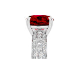 White gold Round Cut Cut Pave Diamond Engagement Ring with Channel Set Band and Four-Prong Setting_5
