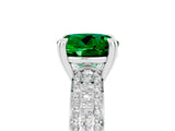 White gold Round Cut Cut Pave Diamond Engagement Ring with Channel Set Band and Four-Prong Setting_5