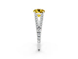 White gold Round Cut Cut Split Shank Pave Diamond Engagement Ring with Four-Prong Setting_2