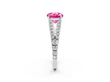 White gold Round Cut Cut Split Shank Pave Diamond Engagement Ring with Four-Prong Setting_2