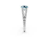 White gold Round Cut Cut Split Shank Pave Diamond Engagement Ring with Four-Prong Setting_2