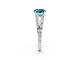 White gold Round Cut Cut Split Shank Pave Diamond Engagement Ring with Four-Prong Setting_2
