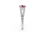 White gold Round Cut Cut Split Shank Pave Diamond Engagement Ring with Four-Prong Setting_2