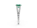 White gold Round Cut Cut Split Shank Pave Diamond Engagement Ring with Four-Prong Setting_2