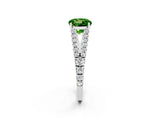 White gold Round Cut Cut Split Shank Pave Diamond Engagement Ring with Four-Prong Setting_2