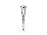White gold Round Cut Cut Split Shank Pave Diamond Engagement Ring with Four-Prong Setting_2