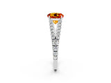 White gold Round Cut Cut Split Shank Pave Diamond Engagement Ring with Four-Prong Setting_2