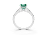 White gold Round Cut Cut Split Shank Pave Diamond Engagement Ring with Four-Prong Setting_3