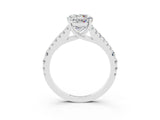White gold Round Cut Cut Split Shank Pave Diamond Engagement Ring with Four-Prong Setting_3