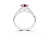 White gold Round Cut Cut Split Shank Pave Diamond Engagement Ring with Four-Prong Setting_3