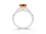 White gold Round Cut Cut Split Shank Pave Diamond Engagement Ring with Four-Prong Setting_3