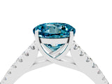 White gold Round Cut Cut Split Shank Pave Diamond Engagement Ring with Four-Prong Setting_4