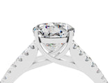 White gold Round Cut Cut Split Shank Pave Diamond Engagement Ring with Four-Prong Setting_4