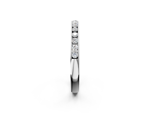 White gold Round Cut Diamond Channel Set Eternity Band