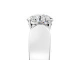 White gold Round Cut Diamond Channel Set Solitaire Ring with Four-Prong Setting_1644