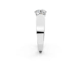 White gold Round Cut Diamond Channel Set Solitaire Ring with Four-Prong Setting_3420