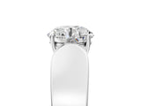White gold Round Cut Diamond Channel Set Solitaire Ring with Four-Prong Setting_3423
