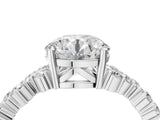 White gold Round Cut Diamond Cluster Pavé Band with Four-Prong Setting_13