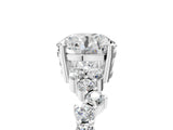 White gold Round Cut Diamond Cluster Pavé Band with Four-Prong Setting_14