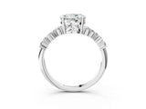 White gold Round Cut Diamond Cluster Pavé Band with Four-Prong Setting_21