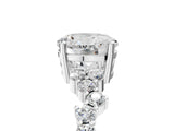 White gold Round Cut Diamond Cluster Pavé Band with Four-Prong Setting_23
