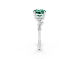 White gold Round Cut Diamond Cluster Pavé Band with Four-Prong Setting_2