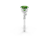 White gold Round Cut Diamond Cluster Pavé Band with Four-Prong Setting_2