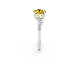 White gold Round Cut Diamond Cluster Pavé Band with Four-Prong Setting_2