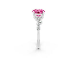 White gold Round Cut Diamond Cluster Pavé Band with Four-Prong Setting_2