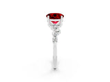 White gold Round Cut Diamond Cluster Pavé Band with Four-Prong Setting_2