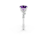 White gold Round Cut Diamond Cluster Pavé Band with Four-Prong Setting_2