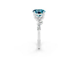 White gold Round Cut Diamond Cluster Pavé Band with Four-Prong Setting_2