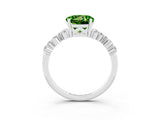 White gold Round Cut Diamond Cluster Pavé Band with Four-Prong Setting_3