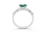 White gold Round Cut Diamond Cluster Pavé Band with Four-Prong Setting_3