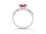 White gold Round Cut Diamond Cluster Pavé Band with Four-Prong Setting_3