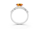 White gold Round Cut Diamond Cluster Pavé Band with Four-Prong Setting_3