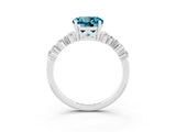 White gold Round Cut Diamond Cluster Pavé Band with Four-Prong Setting_3